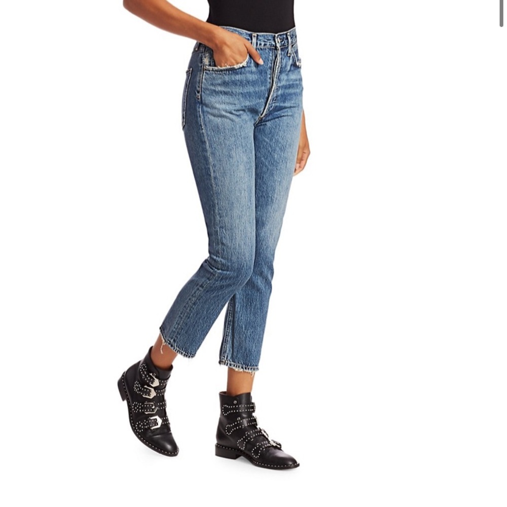 Agolde Riley Crop high Rise straight Jeans 28 NWT